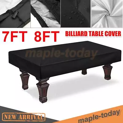 7/8FT Snooker Billiard Pool Table Cover Polyester Waterproof Dust Cap Outdoor • $21.84