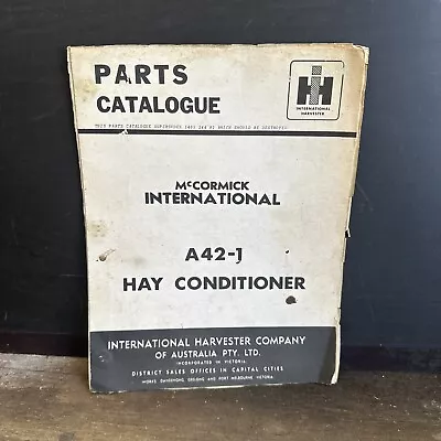 McCormick International A42-1 Hay Conditioner Parts Catalogue 1967 Australian • $15