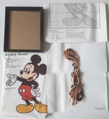 £12.99 • Buy Disney Cross Stitch Kit - Vintage Mickey Mouse With Frame - Vintage