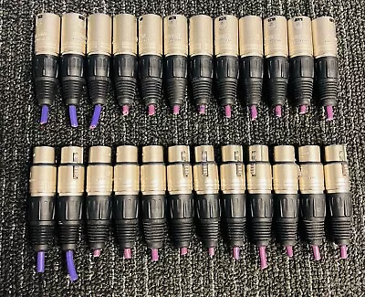 Lot Of 24 Neutrik 3 PIN XLR's 12 Male- 12 Female • $34.95