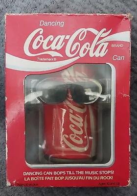 BOXED Working Vintage. Original 80s Red Coca-Cola Original Dancing Coke Can • £59.99