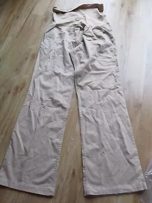 Liz Lange Maternity Sand Over Bump Chino Trousers Size Uk 16 Us 12 New • £4.99