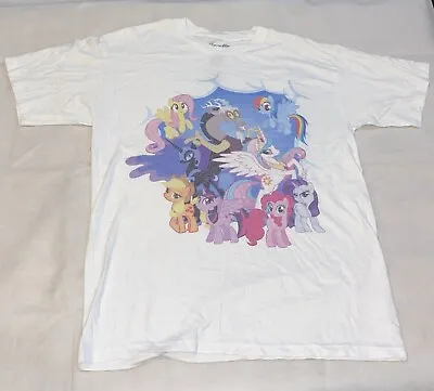 My Little Pony Cartoon White Graphic T Shirt Sz M • $20