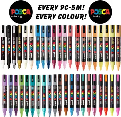 Uni Posca PC-5M Paint Marker Pens Fabric Glass Metal Pen - Buy 4 Pay For 3 • £4.89