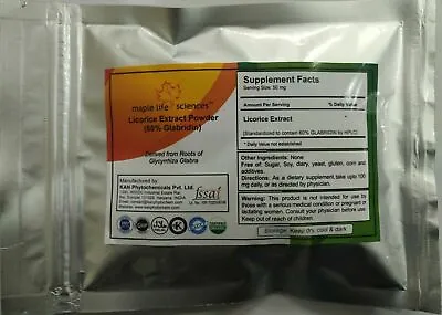 Glabridin Licorice Root Extract Powder With 60% Glabridin Glycyrrhiza Glabra • £11.78