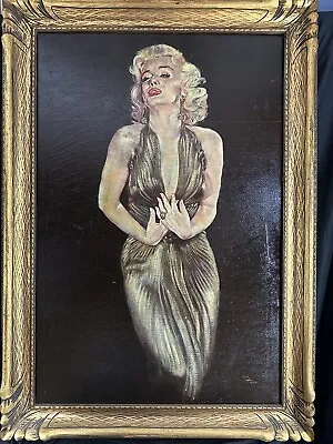 Original Oil Portrait Of Marilyn Monroe Signed 33”/48”   1984’ . STUNNING !!!! • $1390