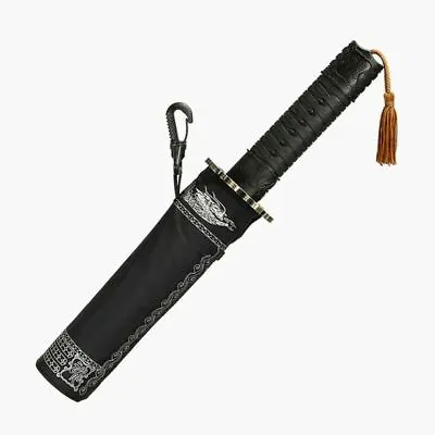 Folding Automatic Umbrella Rain Japanese Katana Ninja Umbrella Windproof Sword • $26.99