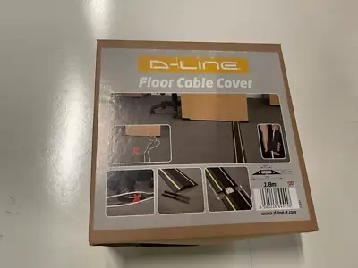 D-Line Floor Cable Cover Protector 60mm X 12mm Black Light Duty Office PVC Flexi • £17