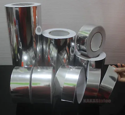 Multi-function Adhesive Glossy Silver Mirror Chrome Vinyl Tape Wrap Sticker - CF • $6.20