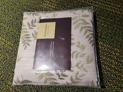 $24.90 • Buy New Sonoma Goods Greenville Leaf Fabric Shower Curtain 70 X 72 