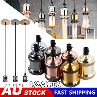 E27 Vintage Retro Edison Screw Bulb Socket Lamp Holder Light Base With Switch AU • $7.59