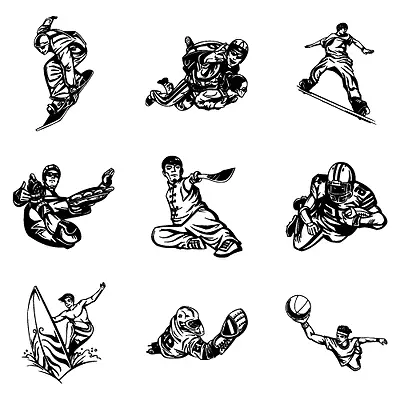 Misc Sports Clipart-vector Clip Art-vinyl Cutter Plotter Images &eps Graphics Cd • $19.95