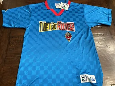 NEW YORK METROSTARS 1990s RETRO SOCCER JERSEY - MEDIUM NEW WITH TAGS • $100