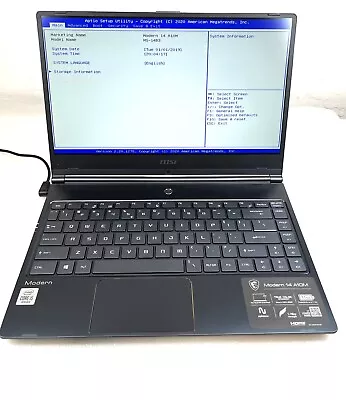 MSI MODERN 14 A10M NOTEBOOK I5-10210U 1.60 GHz 16GB RAM NEEDS SSD  GREAT UNIT • $250