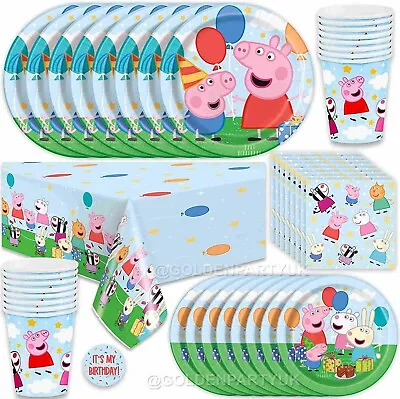 £5.49 • Buy Peppa Pig George Party Supplies Balloons Tableware Kids Boy Girl Birthday Decor 