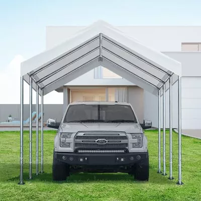 ADVANCE OUTDOOR 10X20 Heavy Duty Carport Car Canopy Garage 4 Adjustable Heights • $259.98