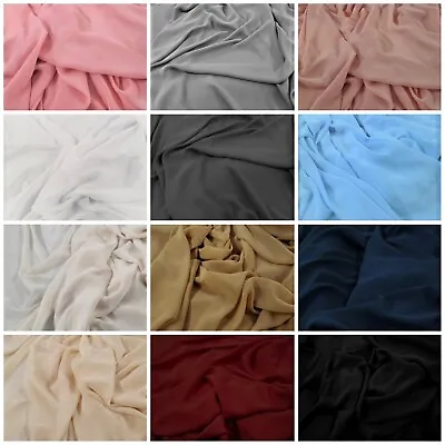 Chiffon Fabric Sheer Fabric Bridal Chiffon Draping Fabric Dress Fabric • £0.99