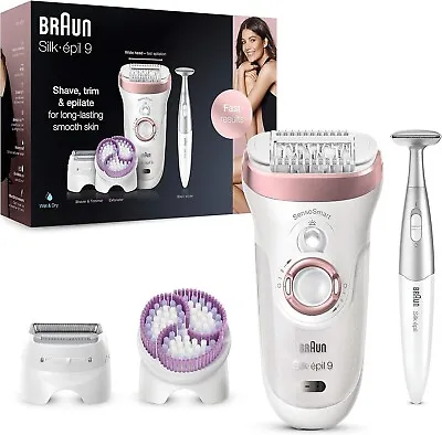 Braun Silk-epil 9 Skin Spa SensoSmart Wet And Dry Epilator For Women - Rose Gold • $310