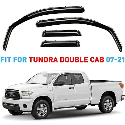 Rain Guards Vent Visors Shade For 2007-2021 Toyota Tundra Double Cab • $57.74