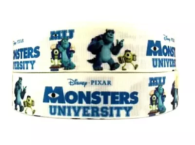1  2YDS Monsters Inc Grosgrain Ribbon Crafts Cards Hair Bows Gift Wrap Scrapbook • $6.64