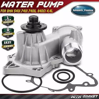 Water Pump W/ Gasket For BMW E39 540i 1997-1998 E38 740i 740iL E31 840Ci V8 4.4L • $42.99