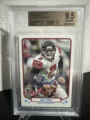 Matt Ryan 2013 Topps Magic Set AUTO #56 BGS 9.5 Auto 10 SP Rare! • $99.99