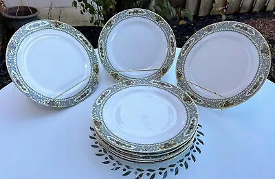 Mepoco Ware Czechoslovakia Floral W/ Baskets 7295 Dinner Plates 8 AVAILABLE • $5