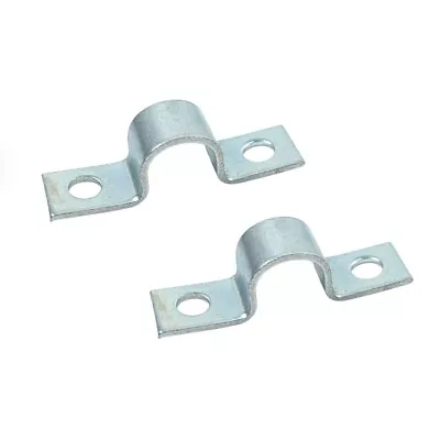 Qty 10- Small Zinc Plated Steel Pipe Saddle Clip / Band - 12mm • £4.49