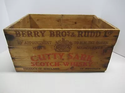 Vintage Cutty Sark Scotch Whisky Berry Bro's & Rudd Ltd. Wooden 12 Bottle Crate • $39