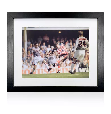 Framed Matt Le Tissier Signed Southampton Photo - Southampton Vs Manchester Unit • £79.99