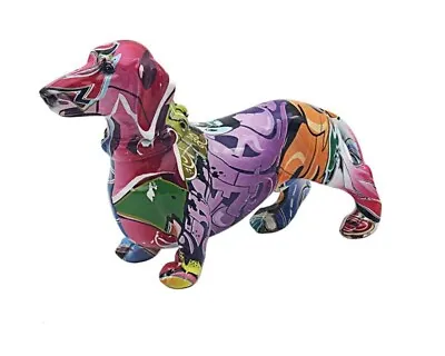 Graffiti Style Dachshund Sausage Dog Ornament Gift | Resin • £16.95