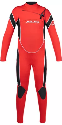 Xcel Kids Infiniti Solution 3/2mm GBS Chest Zip Wetsuit - Red / Black • £199.95