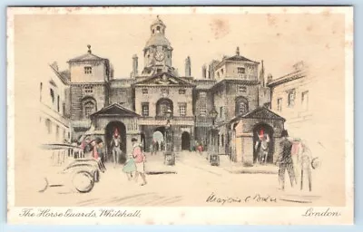 The Horse Guards Whitehall Marjorie C. Bates Art LONDON UK Postcard • $7.98