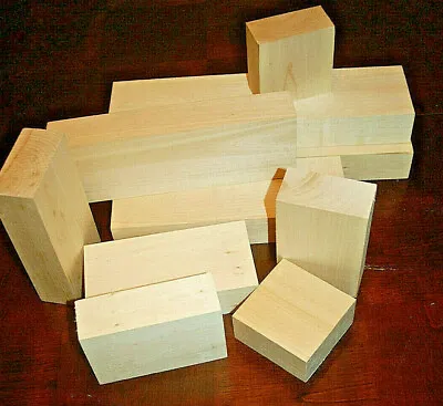  Lime Basswood Linden Wood Blank Blocks For Wood Carving Big Sizes • £14.50