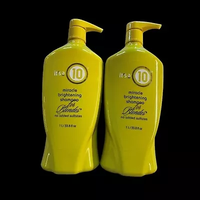 It's A 10 Miracle Brightening Shampoo For Blondes  2 Bottles 33.8 Oz Each New • $95