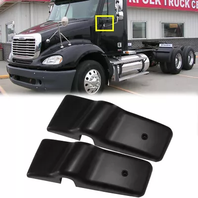 Fits Freightliner Columbia Century Black Door Mirror Cover Brackets Left+ Right • $25.99