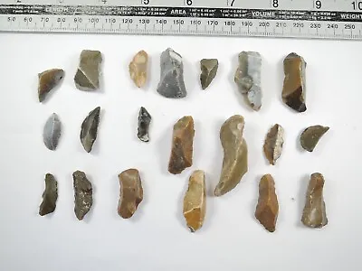 20 Mesolithic Neolithic Microlith Stone Age Flint Tools Scrapers Essex LOT 3 • $6.20