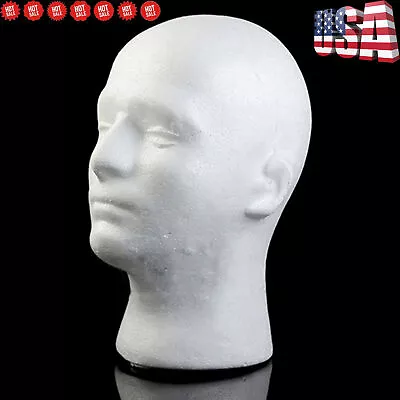 $9.68 • Buy US Male Styrofoam Foam Manikin Head Mannequin Wig Glasses Hat Display Stand Hot