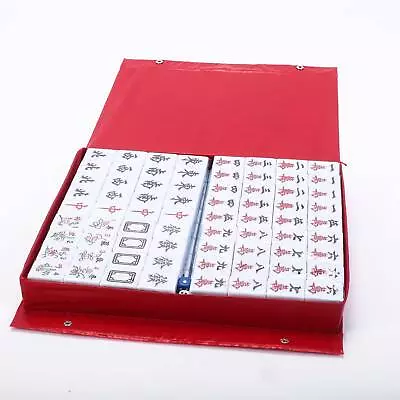 42mm Chinese Mahjong Game Set Tiles Mah Jong English Characters Games UK • £36.96