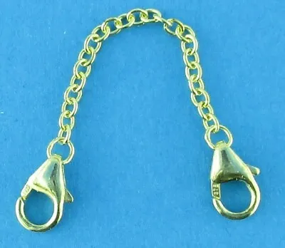 £49.95 • Buy 9ct Gold .375 Strong Safety Chain Extender Trigger Clasps Soldered Links