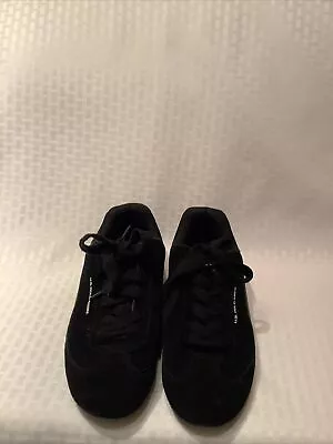 US Polo Assn Womens Size 10M Black Sneakers Leather Skye Shoes • $16.49