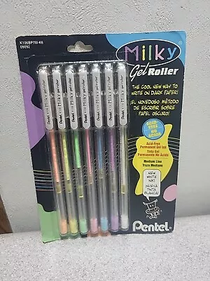 Pentel Milky Gel Roller Pens Pack Of 7 K106 NIP • $22.99