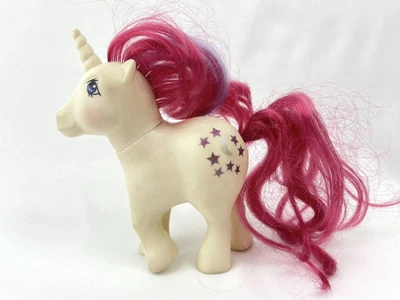 $12.99 • Buy Vtg 1983 Hasbro My Little Pony G1 Moondancer Unicorn Stars Pink Purple Mane MLP
