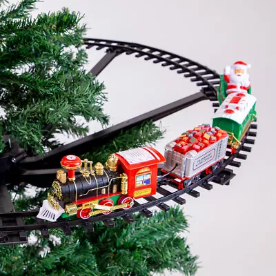 Christmas Tree Train Set Around Tree Lights Musical Battery Operated XMAS Decor • £24.99