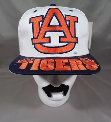 Auburn Tigers Hat White Big Logo Vintage Headgear Inc 90s New • $74.99