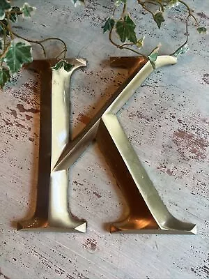 Vintage Solid Cast Brass Letter K • $34.99