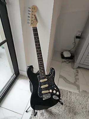 Fender Starcaster Stratocaster Electric Guitar ~ Beautiful Black And  Abalone! • $350