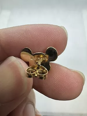 14k Yellow Gold Disney Mickey Mouse Earrings  • $135