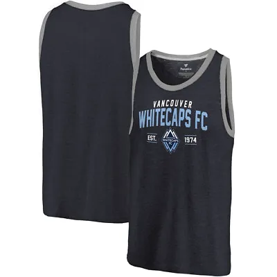 Vancouver Whitecaps FC Tank Top Blue Size Large Fanatics Branded Tri-Blend Shirt • $12