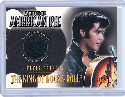 ELVIS PRESLEY 2001 TOPPS American Pie BASEBALL #PAPM3  WORN LEATHER JACKET  CARD • $99.99